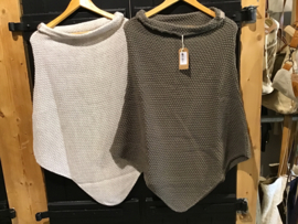 Knitfactory gebreide poncho coco antraciet