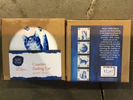 HDB onderzetters Delfts blauw set van 4