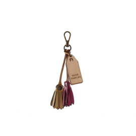 Lederen sleutelhanger met naamlabel