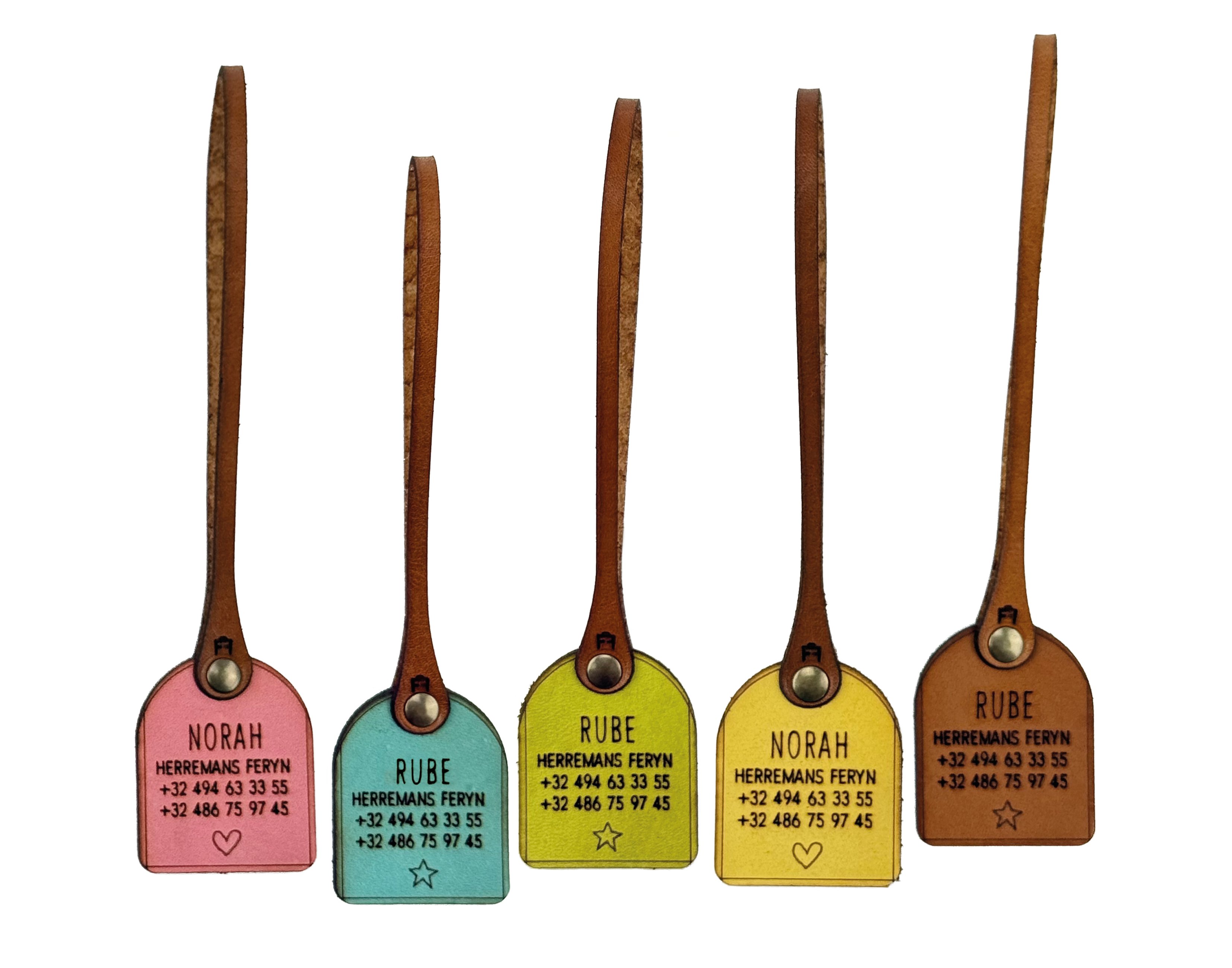 Set van 5 taslabels