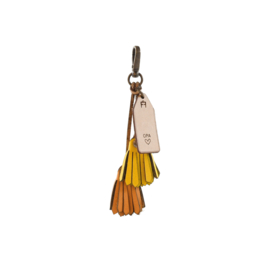 Lederen sleutelhanger met naamlabel