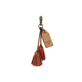 Lederen sleutelhanger met naamlabel