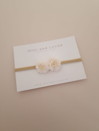 Haarband Lace Flower Off-white (3 stuks)
