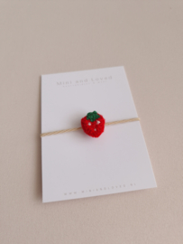 Haarelastiek | Strawberry red small (3 stuks)