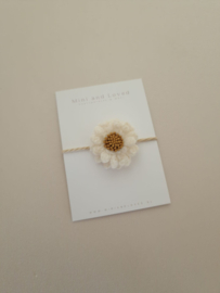 Haarelastiek | Light Woolly Flower (3 stuks)