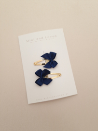 Little Bow blue klein (3 stuks)