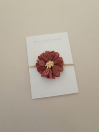 Haarelastiek | Wine Red Blossom (3 stuks)