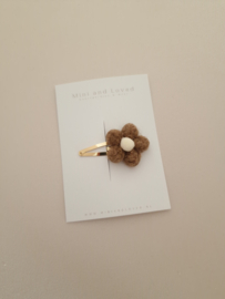 Woolly Daisy dark clip middel (3 stuks)