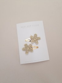 Golden flower five clip klein (3 stuks)
