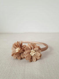 Diadeem Big Blossom Brown (3 stuks)