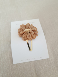 Brown Big Blossom clip groot (3 stuks)