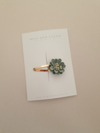 Lotus Flower Grey-Blue clip middel (3 stuks)