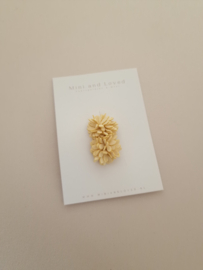 Antislip haarspeldje Yellow flower (3 stuks)