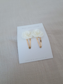 Rose White clip middel (3 stuks)