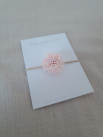 Haarelastiek | Lace Flower Light-Pink Small (3 stuks)