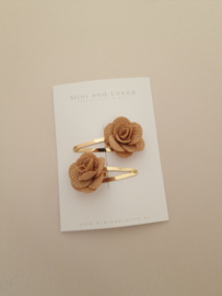 Rose Brown clip middel (3 stuks)