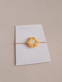 Haarelastiek | Flower Amelie Yellow (3 stuks)