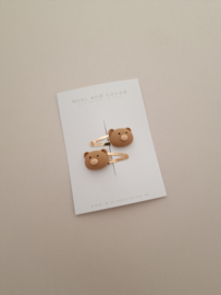 Teddybear clip klein (3 stuks)
