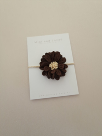 Haarelastiek | Dark Brown Blossom (3 stuks)