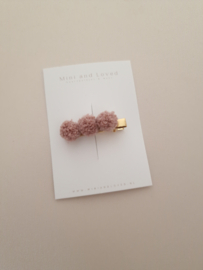 Pompom Mauve line middel (3 stuks)