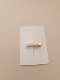 Pompom Lace Beige Line klein (3 stuks)