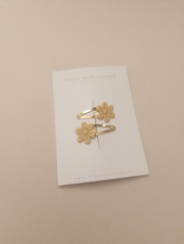 Bloss Camel flower clip klein (3 stuks)