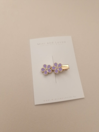Golden lila flower line klein (3 stuks)