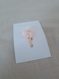 Lace Flower Light Pink clip middel (3 stuks)