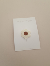 Antislip haarspeldje Flower Amélie Off-White (3 stuks)