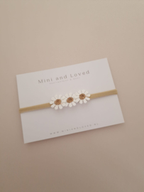 Haarband Flower White Bronze (3 stuks)