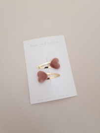 Heart clip Pink klein (3 stuks)