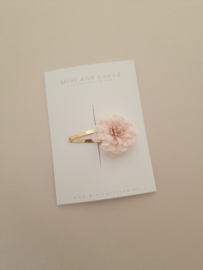 Lace Flower Light Pink clip middel (3 stuks)