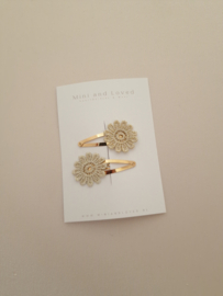 Golden Boho clip middel (3 stuks)