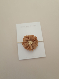 Haarelastiek | Brown Big Blossom (3 stuks)