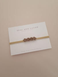 Haarband Mini pluche grey-brown (3 stuks)