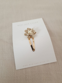 Lotus Flower Beige clip middel (3 stuks)