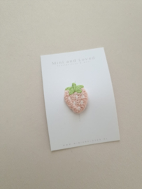 Antislip haarspeldje Pink Strawberry (3 stuks)