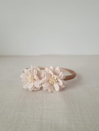 Diadeem Big Blossom Beige (3 stuks)