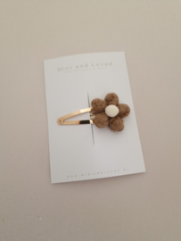 Woolly Daisy dark clip groot (3 stuks)