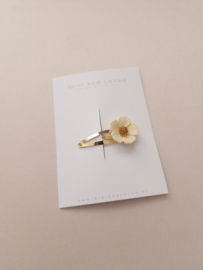 Poppy Off-white clip middel (3 stuks)
