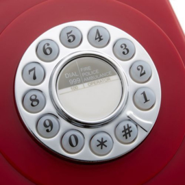 Seventies telefoon met SIP/VOIP technologie - rood