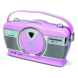 Retro-radio met CD-speler roze - Soundmaster