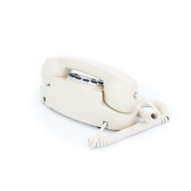 Sixties telefoon met druktoetsen - ivoor