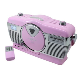 Retro-radio met CD-speler roze - Soundmaster