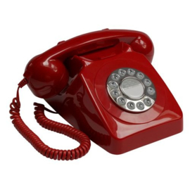 Seventies telefoon met SIP/VOIP technologie - rood