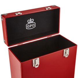 Vinyl opbergkoffer 12'' rood - GPO