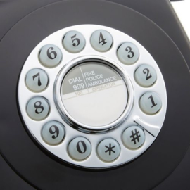 Seventies telefoon met SIP/VOIP technologie - zwart