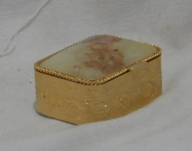 art nr: 1013 antiek messing pillendoosje