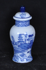 art nr: 1587 vintage Delft Blauw klein vaasje