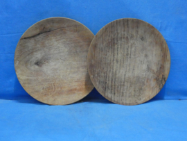 art nr: 1320 vintage houten ontbijtbordjes